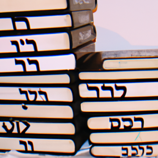 צילום של ערימת ספרים בעברית